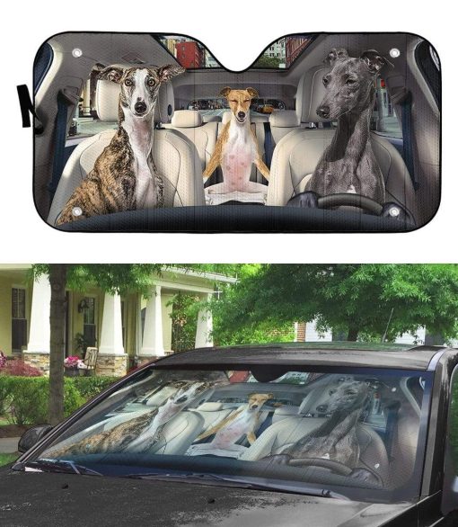 gearhumans 3D Greyhounds Custom Car Auto Sunshade GS30074 Auto Sunshade