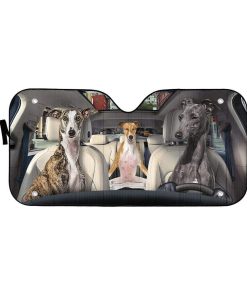 gearhumans 3D Greyhounds Custom Car Auto Sunshade GS30074 Auto Sunshade 57''x27.5'' 