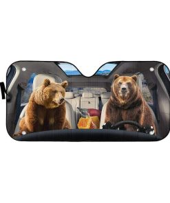 gearhumans 3D Grizzly Bears Custom Car Auto Sunshade GS01074 Auto Sunshade 57''x27.5'' 