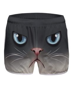 Gearhumans 3D Grumpy Cat Custom Women Beach Shorts Swim Trunks GV28072 Women Shorts Women Shorts XS