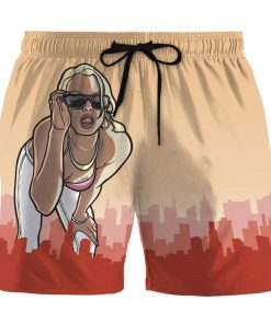 Gearhumans 3D GTA San Andreas Custom Beach Shorts GS26067 Men Shorts Men Shorts S 