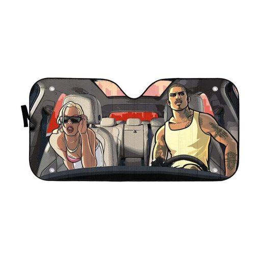 gearhumans 3D GTA San Andreas Sunshade GS01078 Auto Sunshade 57''x27.5''