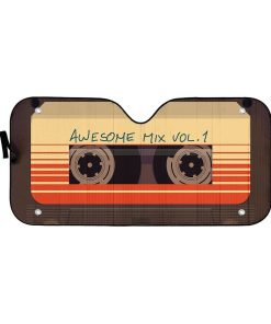 Gearhumans 3D Guardians Of The Galaxy Awesome Mix Vol. 1 Auto Sun Shade ZK0705214 Auto Sunshade 57''x27.5'' 