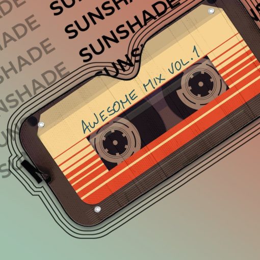 Gearhumans 3D Guardians Of The Galaxy Awesome Mix Vol. 1 Auto Sun Shade ZK0705214 Auto Sunshade