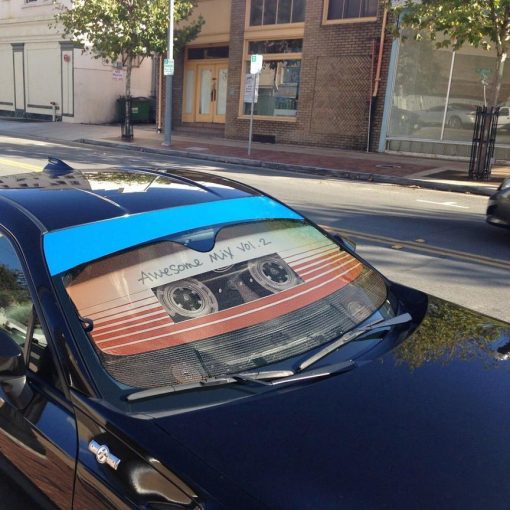 Gearhumans 3D Guardians Of The Galaxy Awesome Mix Vol 2 Auto Sun Shade ZK0705215 Auto Sunshade