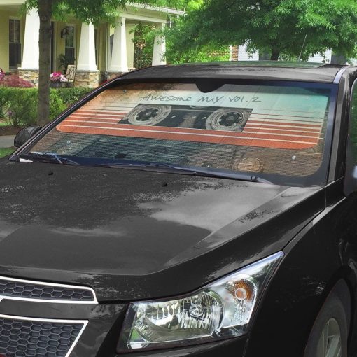 Gearhumans 3D Guardians Of The Galaxy Awesome Mix Vol 2 Auto Sun Shade ZK0705215 Auto Sunshade