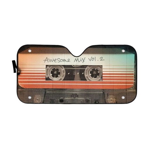 Gearhumans 3D Guardians Of The Galaxy Awesome Mix Vol 2 Auto Sun Shade ZK0705215 Auto Sunshade 57''x27.5''