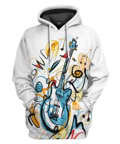 Gearhumans 3D Guitar Custom Tshirt Hoodie Apparel GW02062127 3D Apparel Hoodie S 