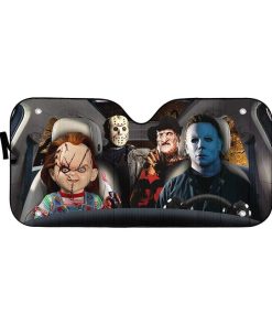 gearhumans 3D Halloween Horror Custom Car Auto Sunshade GW18081 Auto Sunshade 57''x27.5'' 