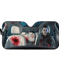 gearhumans 3D Halloween Kills Family Custom Car Auto Sunshade GL25076 Auto Sunshade 57''x27.5'' 