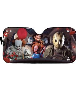 gearhumans 3D Hallowen Horror Movies Custom Car Auto Sunshade GV030816 Auto Sunshade 57''x27.5'' 