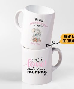 Gearhumans 3D Happy 1st Mothers Day Custom Name Mug GO150413 Mug 11oz 