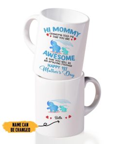 Gearhumans 3D Happy 1st Mothers Day Hi Mommy Custom Name Mug GO290316 Mug