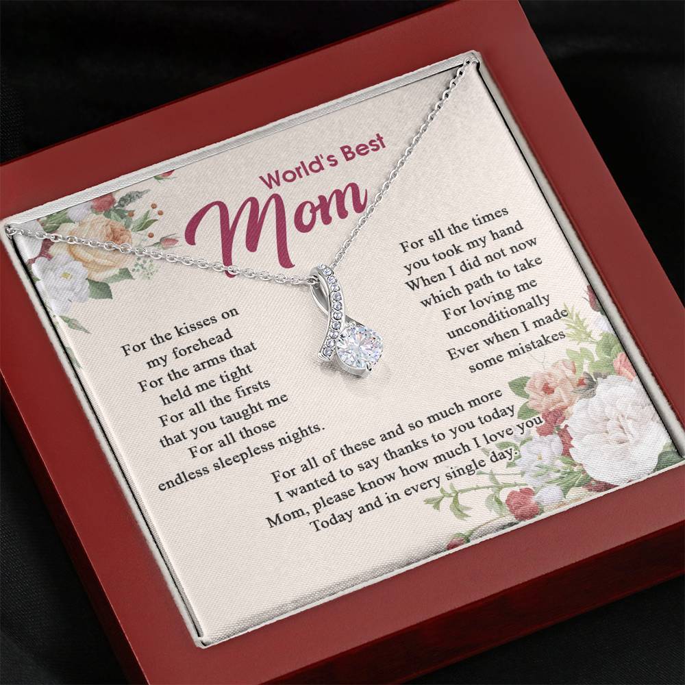 Gearhumans 3D Happy Mothers Day Alluring Beauty Necklace 7 Gearhumans 3D Happy Mothers Day Alluring Beauty Necklace GO26042115 ShineOn Fulfillment Mahogany Style Luxury Box