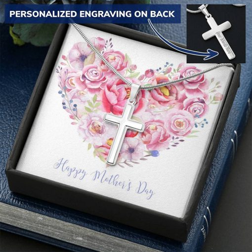 Gearhumans 3D Happy Mothers Day Cross Beauty Necklace Custom Text 10 Gearhumans 3D Happy Mothers Day Cross Beauty Necklace Custom Text GO20042125 ShineOn Fulfillment
