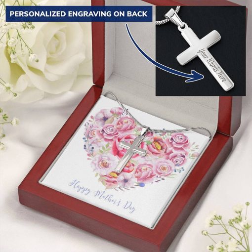 Gearhumans 3D Happy Mothers Day Cross Beauty Necklace Custom Text 12 Gearhumans 3D Happy Mothers Day Cross Beauty Necklace Custom Text GO20042125 ShineOn Fulfillment