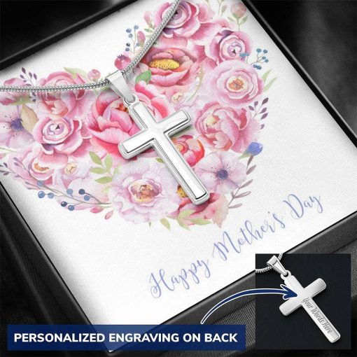 Gearhumans 3D Happy Mothers Day Cross Beauty Necklace Custom Text 7 Gearhumans 3D Happy Mothers Day Cross Beauty Necklace Custom Text GO20042125 ShineOn Fulfillment