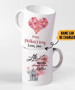 Gearhumans 3D Happy Mothers Day Custom Name Mug GO16042114 Mug 11oz 