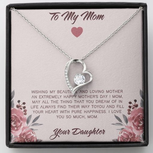 Gearhumans 3D Happy Mothers Day Forever Love Necklace GO23042111 ShineOn Fulfillment Standard Box