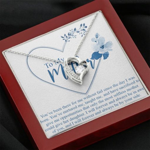 Gearhumans 3D Happy Mothers Day Forever Love Necklace 12 Gearhumans 3D Happy Mothers Day Forever Love Necklace GO26042116 ShineOn Fulfillment Mahogany Style Luxury Box