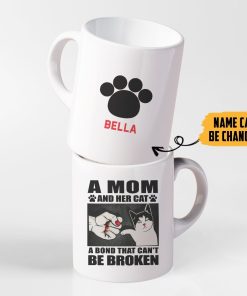 Gearhumans 3D Happy Mothers Day Gift Cat Mom Custom Name Mug GO090415 Mug