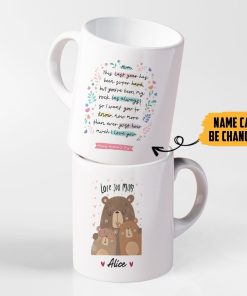 Gearhumans 3D Happy Mothers Day Gift Love You Mom Custom Name Mug GO050417 Mug 11oz