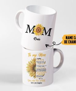 Gearhumans 3D Happy Mothers Day Gift Mom You Are The World Custom Name Mug GO060411 Mug