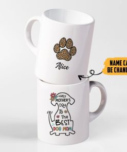 Gearhumans 3D Happy Mothers Day Gift To Dog Mom Custom Name Mug GO150411 Mug 