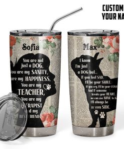 Gearhumans 3D Happy Mothers Day Gift To Dog Mom Custom Name Tumbler GO16042115 Tumbler 
