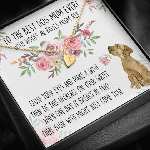 Gearhumans 3D Happy Mothers Day Gift To Dog Mom Sweetest Hearts Necklace 19 Gearhumans 3D Happy Mothers Day Gift To Dog Mom Sweetest Hearts Necklace GO22042123 ShineOn Fulfillment 18K Yellow Gold Finish - 1 Heart