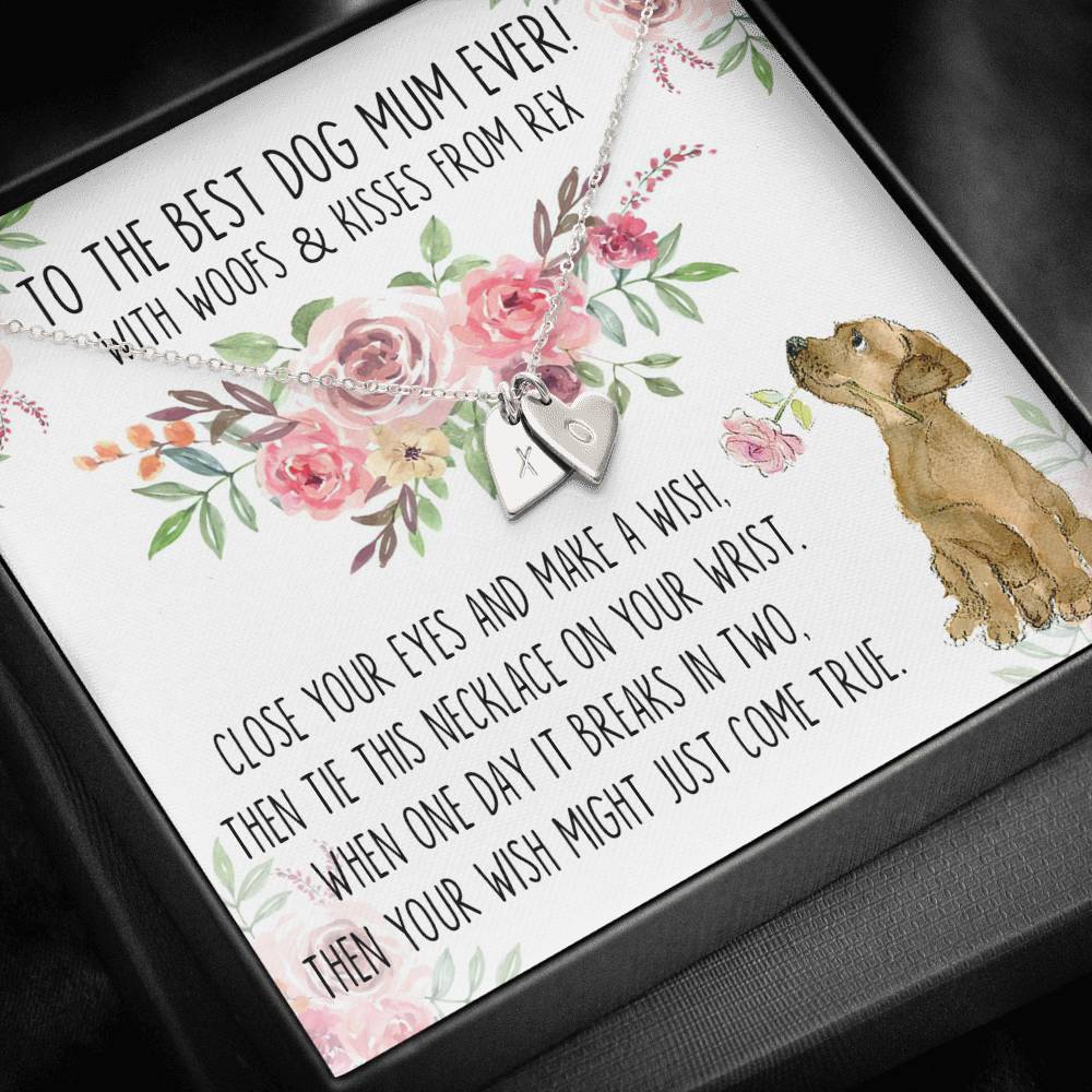 Gearhumans 3D Happy Mothers Day Gift To Dog Mom Sweetest Hearts Necklace 3 Gearhumans 3D Happy Mothers Day Gift To Dog Mom Sweetest Hearts Necklace GO22042123 ShineOn Fulfillment Sterling Silver - 2 Hearts