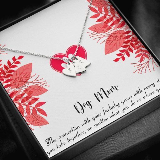 Gearhumans 3D Happy Mothers Day Gift To Dog Mom Sweetest Hearts Necklace GO23042110 ShineOn Fulfillment