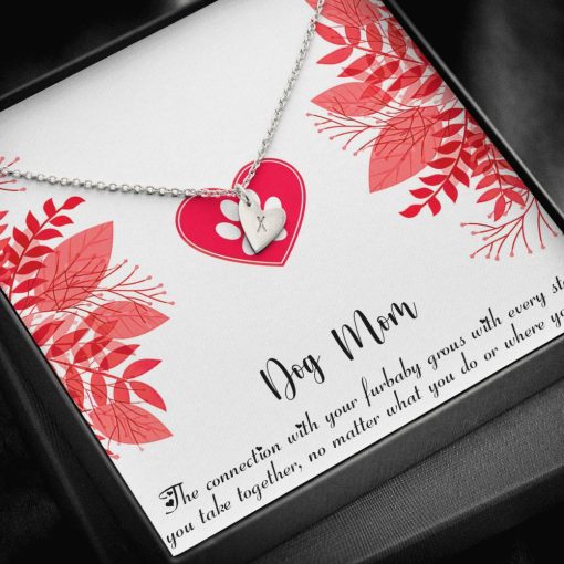 Gearhumans 3D Happy Mothers Day Gift To Dog Mom Sweetest Hearts Necklace GO23042110 ShineOn Fulfillment Sterling Silver - 1 Heart