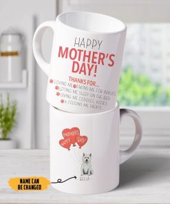Gearhumans 3D Happy Mothers Day Gift To Dogmom Custom Name Mug GO150426 Mug 