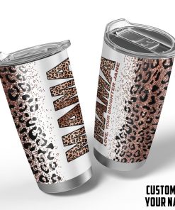 Gearhumans 3D Happy Mothers Day Gift To Leopard Mama Custom Name Tumbler GO150417 Tumbler 
