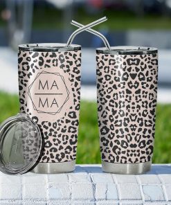 Gearhumans 3D Happy Mothers Day Gift To Leopard Mama Custom Tumbler GO150422 Tumbler 