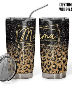 Gearhumans 3D Happy Mothers Day Gift To Leopard Mother Custom Name Tumbler GO16042111 Tumbler 
