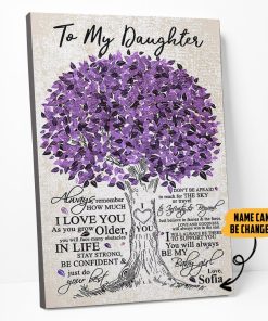 Gearhumans 3D Happy Mothers Day Gift To My Daughter Custom Name Canvas GO070412 Canvas 1 Piece Non Frame M