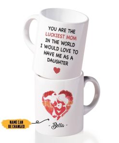 Gearhumans 3D Happy Mothers Day Gift To My Luckiest Mom Custom Name Mug GO150412 Mug 