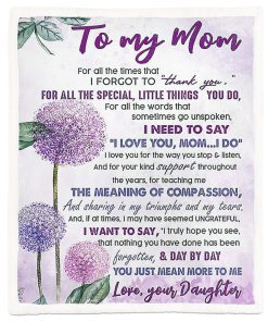 Gearhumans 3D Happy Mothers Day Gift To My Mom Custom Blanket GO070417 Blanket Blanket M(51''x59'')