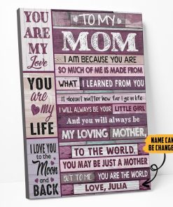 Gearhumans 3D Happy Mothers Day Gift To My Mom Custom Canvas GO070411 Canvas 1 Piece Non Frame M