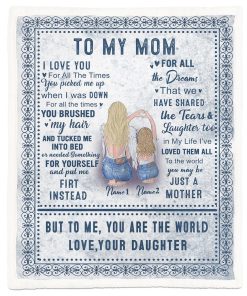 Gearhumans 3D Happy Mothers Day Gift To My Mom Custom Name Blanket GO080412 Blanket Blanket M(51''x59'')