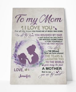 Gearhumans 3D Happy Mothers Day Gift To My Mother Custom Name Canvas GO070414 Canvas 1 Piece Non Frame M