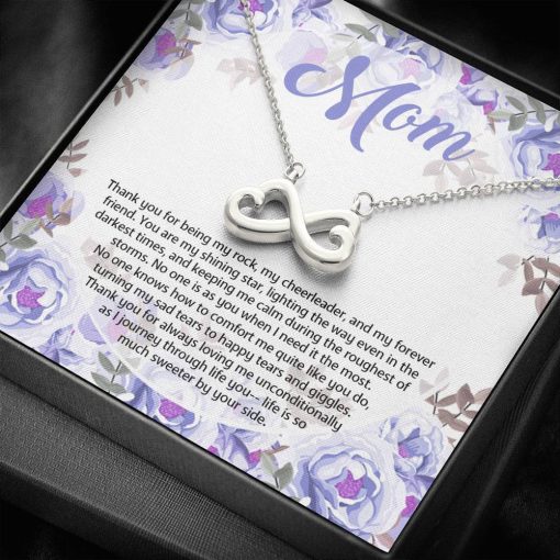 Gearhumans 3D Happy Mothers Day Infinity Hearts Necklace 7 Gearhumans 3D Happy Mothers Day Infinity Hearts Necklace GO26042117 ShineOn Fulfillment 14k White Gold Finish