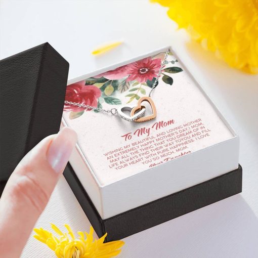 Gearhumans 3D Happy Mothers Day Interlocking Hearts Necklace 8 Gearhumans 3D Happy Mothers Day Interlocking Hearts Necklace GO22042116 ShineOn Fulfillment