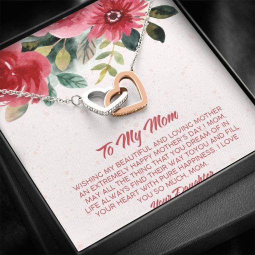 Gearhumans 3D Happy Mothers Day Interlocking Hearts Necklace 6 Gearhumans 3D Happy Mothers Day Interlocking Hearts Necklace GO22042116 ShineOn Fulfillment Standard Box