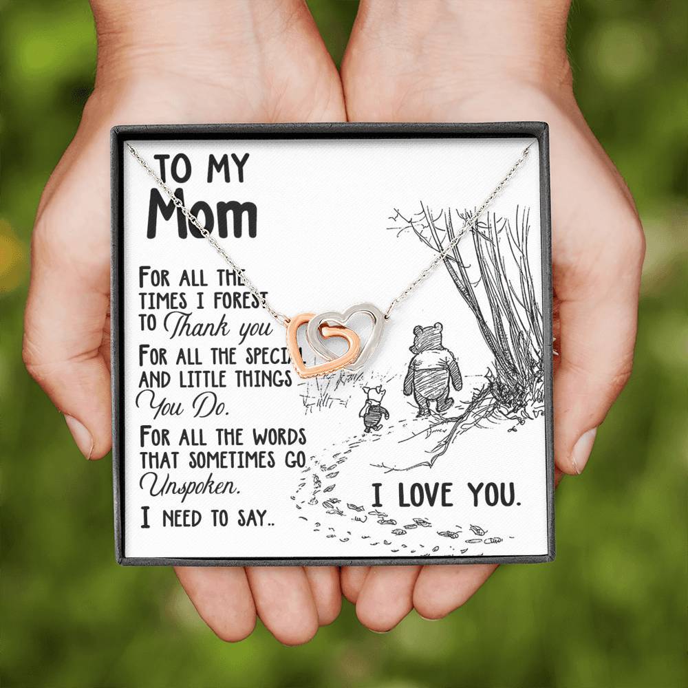 Gearhumans 3D Happy Mothers Day Interlocking Hearts Necklace 2 Gearhumans 3D Happy Mothers Day Interlocking Hearts Necklace GO26042118 ShineOn Fulfillment