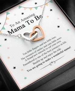 Gearhumans 3D Happy Mothers Day Interlocking Hearts Necklace GO26042122 ShineOn Fulfillment Standard Box 