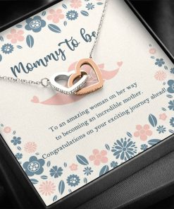 Gearhumans 3D Happy Mothers Day Interlocking Hearts Necklace GO26042124 ShineOn Fulfillment Standard Box 