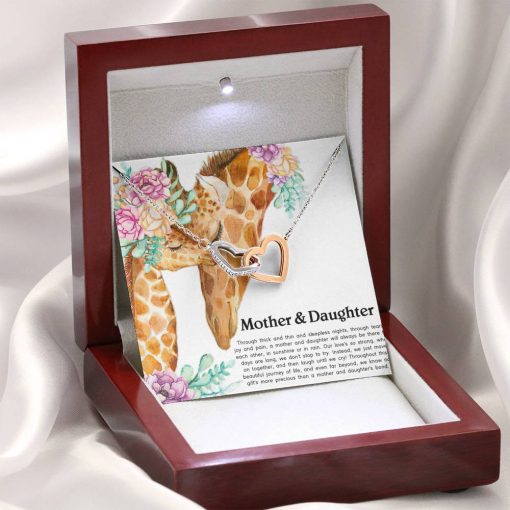 Gearhumans 3D Happy Mothers Day Interlocking Hearts Necklace 10 Gearhumans 3D Happy Mothers Day Interlocking Hearts Necklace Jewelry ShineOn Fulfillment